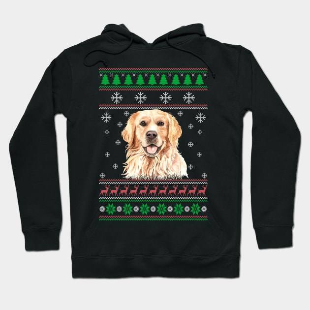 Cute Golden Retriever Dog Lover Ugly Christmas Sweater For Women And Men Funny Gifts Hoodie by uglygiftideas